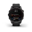 Obrázek Garmin fenix 7s Sapphire Solar, Titan Carbon Gray/ Black Silicone Band