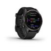 Obrázek Garmin fenix 7s Sapphire Solar, Titan Carbon Gray/ Black Silicone Band