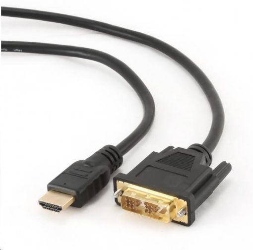 Obrázek GEMBIRD Kabel HDMI-DVI 0,5m, 1.3, M/M stíněný, zlacené kontakty