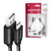 Obrázek AXAGON BUCM-AM10TB, TWISTER kabel USB-C <-> USB-A, 0.6m, USB 2.0, 3A, ALU, tpe, černý