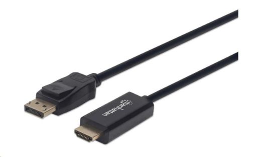 Obrázek MANHATTAN Kabel DisplayPort na HDMI 1080p, 1m, černý