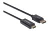 Obrázek MANHATTAN Kabel DisplayPort na HDMI 1080p, 1m, černý