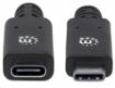 Obrázek Manhattan USB-C kabel, USB 3.1 Gen 2, USB-C Male na USB-C Female, 10 Gbps, 5 A, 50cm, černá