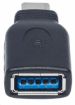 Obrázek Manhattan USB adaptér, USB 3.1 Gen 1, USB-C Male na USB-A Female, 5 Gbps, černá