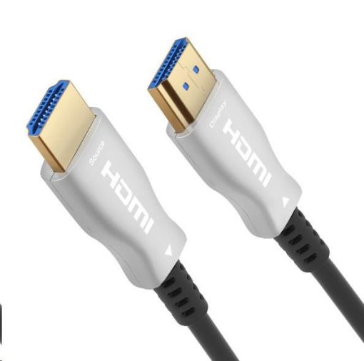 Obrázek PREMIUMCORD Kabel HDMI optický fiber High Speed with Ether. 4K@60Hz, 15m, M/M, zlacené konektory