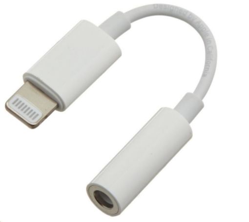 Obrázek PREMIUMCORD Apple Lightning audio redukční kabel na 3.5 mm stereo jack/female, bílý