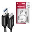 Obrázek AXAGON BUMM3-AM10AB, SPEED kabel Micro-B USB <-> USB-A, 1m, USB 3.2 Gen 1, 3A, ALU, tpe, černý