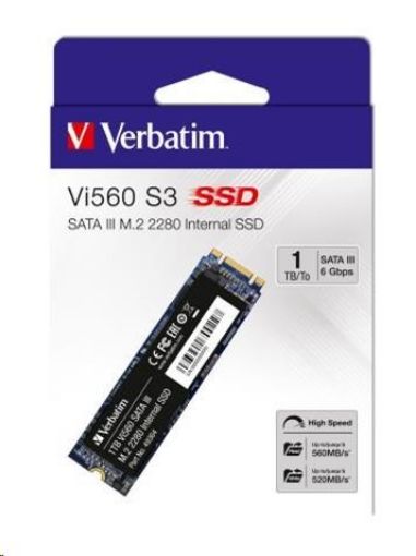 Obrázek VERBATIM SSD Vi560 S3 M.2 256GB SATA III, W 560/ R 520MB/s