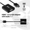 Obrázek Club3D Adaptér HDMI 1.4 na VGA (M/F), Active with audio