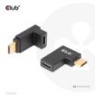 Obrázek Club3D set adapterů USB-C Gen2 angled adapter set of 2, 4K120Hz, 240W, (M/F)