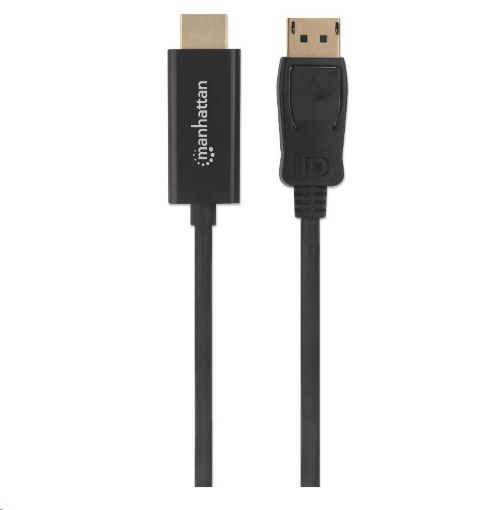 Obrázek MANHATTAN Kabel DisplayPort na HDMI, 1m, černý