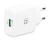 Obrázek MANHATTAN USB-A nabíječka QC 3.0 Wall Charger - 18 W, USB-A Quick Charge™ 3.0 Port up to 18 W, Europlug, bílá