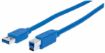 Obrázek Manhattan USB kabel, USB-A Male na USB-B Male, USB 3.0, 5 Gbps, 0.5m, modrá