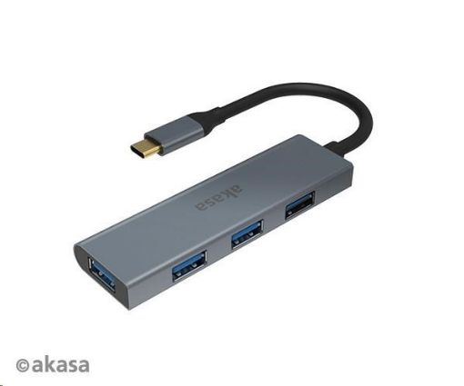 Obrázek AKASA Hub USB-C 4x USB 3.0 port, Aluminium