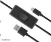 Obrázek AKASA kabel USB-A 2.0 na Micro-B, napájecí kabel se switchem (pro Raspberry Pi 3 / 2 /1 / Zero), 1.5m