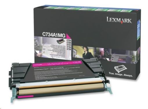 Obrázek LEXMARK toner MAGENTA C734, C736, X734, X736, X738 na 6000 stran