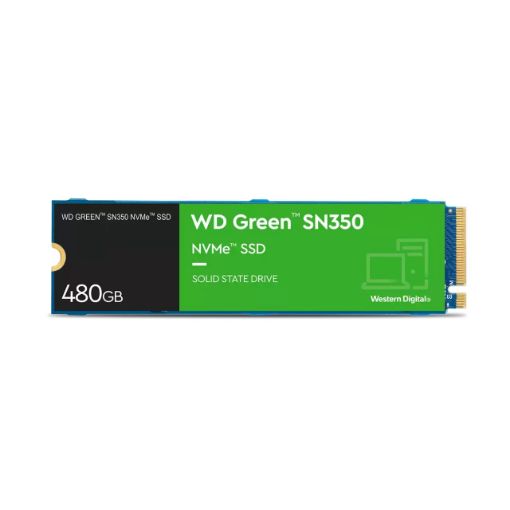 Obrázek WD GREEN SSD NVMe 480GB PCIe SN350, Geb3 8GB/s, (R:2400/W:1650 MB/s)