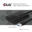 Obrázek Club3D Adaptér USB A na 2xHDMI 2.0 Dual Monitor 4K 60Hz (M/F)