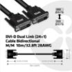 Obrázek Club3D kabel DVI-D Dual Link (24+1), 10m, Bidirectional, 28 AWG