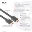 Obrázek Club3D Kabel Ultra Rychlý HDMI™, 4K120Hz, 8K60Hz Cable 48Gbps (M/M), 28AWG, 4m