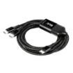 Obrázek Club3D nabíjecí kabel USB Type-C, Y charging cable to 2x USB Type-C max. 100W, 1.83m/6ft M/M