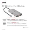 Obrázek Club3D hub USB-C, 9-in-1 hub s HDMI, VGA, 2x USB Gen1 Type-A, RJ45, 100W PD