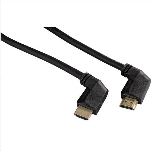 Obrázek Hama HDMI kábel vidlica-vidlica, kolmé konektory, pozlátený, 3*, 1,5 m