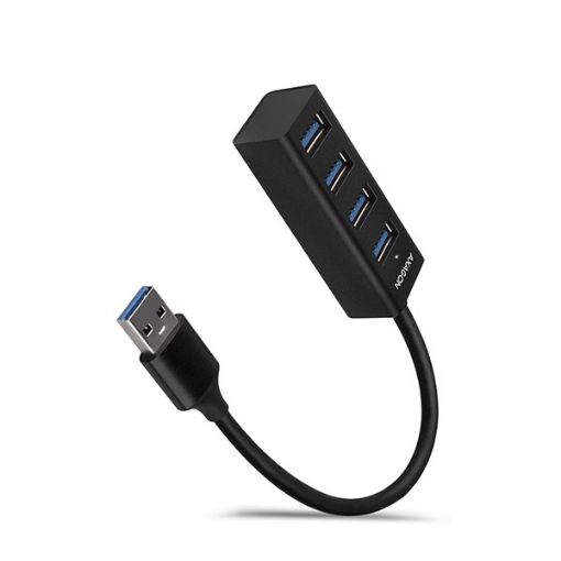 Obrázek AXAGON HUE-M1A, 4x USB 3.2 Gen 1 MINI hub, kovový, kabel USB-A 20cm