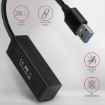 Obrázek AXAGON HUE-M1A, 4x USB 3.2 Gen 1 MINI hub, kovový, kabel USB-A 20cm