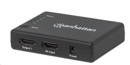 Obrázek MANHATTAN Splitter HDMI 4 porty, 4K@30Hz, černá