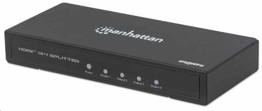 Obrázek Manhattan HDMI rozdělovač, 4K 4-Port HDMI Splitter, 4K@60Hz, AC Powered, černá