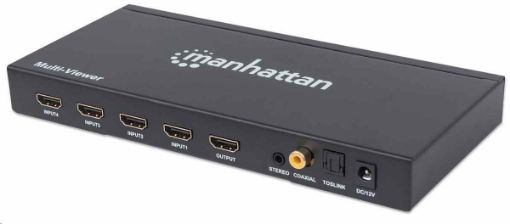 Obrázek Manhattan HDMI přepínač, 1080p 4-Port HDMI Multiviewer Switch, černá