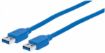 Obrázek Manhattan USB-A kabel, USB 3.0, Male na Male, 5 Gbps, 1.8m, modrá