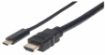 Obrázek Manhattan kabel USB-C to HDMI, 1m, černá