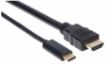 Obrázek Manhattan kabel USB-C na HDMI, 2m, černá