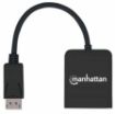 Obrázek Manhattan rozbočovač, MST hub DisplayPort na Dual HDMI (M/F), černá