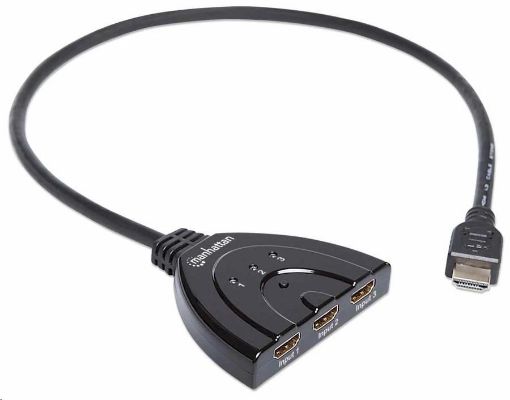 Obrázek Manhattan HDMI přepínač, 3-Port HDMI Switch, 1080p, černá