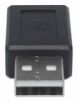 Obrázek Manhattan USB adaptér, USB-C 2.0 Female na USB-A Male, černá