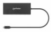 Obrázek Manhattan adaptér USB-C na Dual HDMI Multiport, USB 3.2 Gen 1, černá