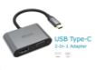 Obrázek AKASA adaptér USB-C 2-in-1 (single or dual display output, HDMI & VGA)