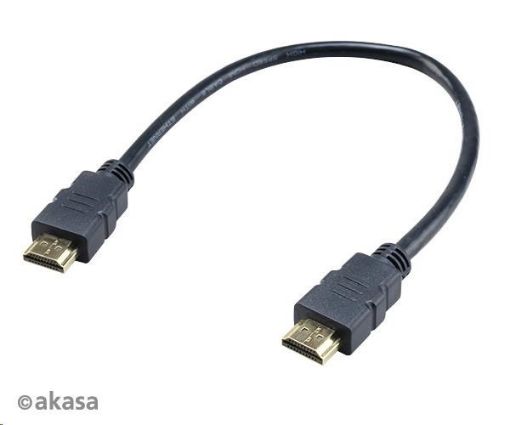 Obrázek AKASA kabel 4K HDMI na HDMI, 4K@60Hz, pozlacené konektory, 30cm