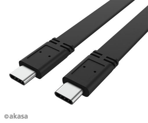 Obrázek AKASA kabel USB-C na USB-C, 20G, 46W PD, 4K@60Hz, 1m