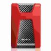 Obrázek ADATA Externí HDD 2TB USB 3.1 DashDrive Durable HD650, červený (gumový, nárazu odolný)