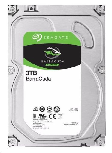 Obrázek SEAGATE HDD 3TB BARRACUDA, 3.5", SATAIII, 5400 RPM, Cache 256MB