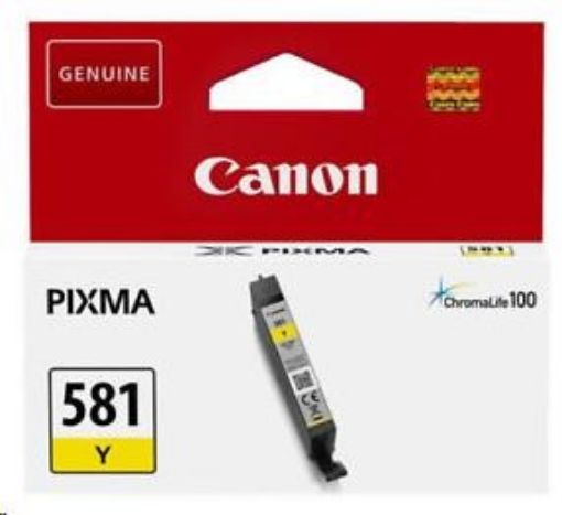 Obrázek Canon CARTRIDGE CLI-581 žlutá pro PIXMA TS615x, TS625x, TS635x, TS815x,TS825x, TS835x, TS915x  (257 str.)