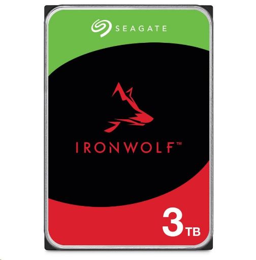 Obrázek SEAGATE HDD 3TB IRONWOLF (NAS), 3.5", SATAIII, 5400 RPM, Cache 256MB