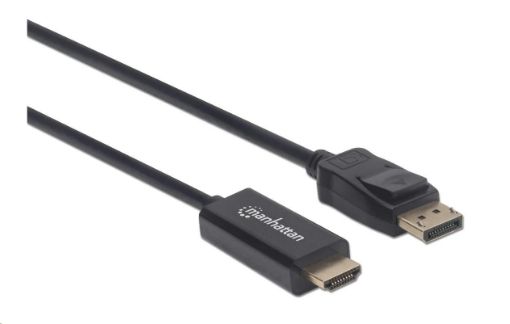 Obrázek MANHATTAN Kabel DisplayPort na HDMI, 3m, černý