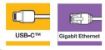 Obrázek VERBATIM 49146 USB-C™ to Gigabit Ethernet Adapter Rj45 HUB