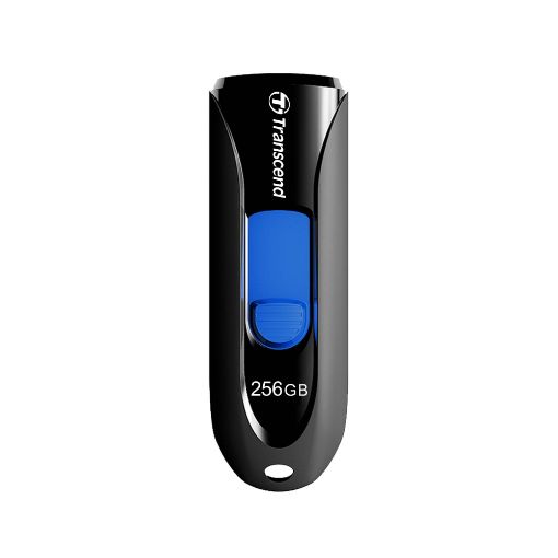 Obrázek TRANSCEND Flash Disk 256GB JetFlash®790, USB 3.1 (R:100/W:40 MB/s) černá/modrá