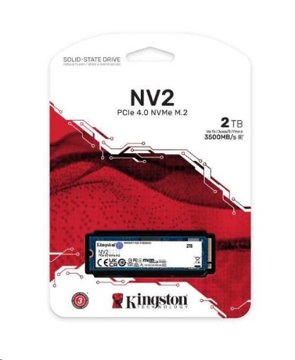 Obrázek Kingston SSD 2TB (2000GB) NV2 M.2 2280 NVMe™ PCIe Gen (R: 3500MB/s; W: 2800MB/s)